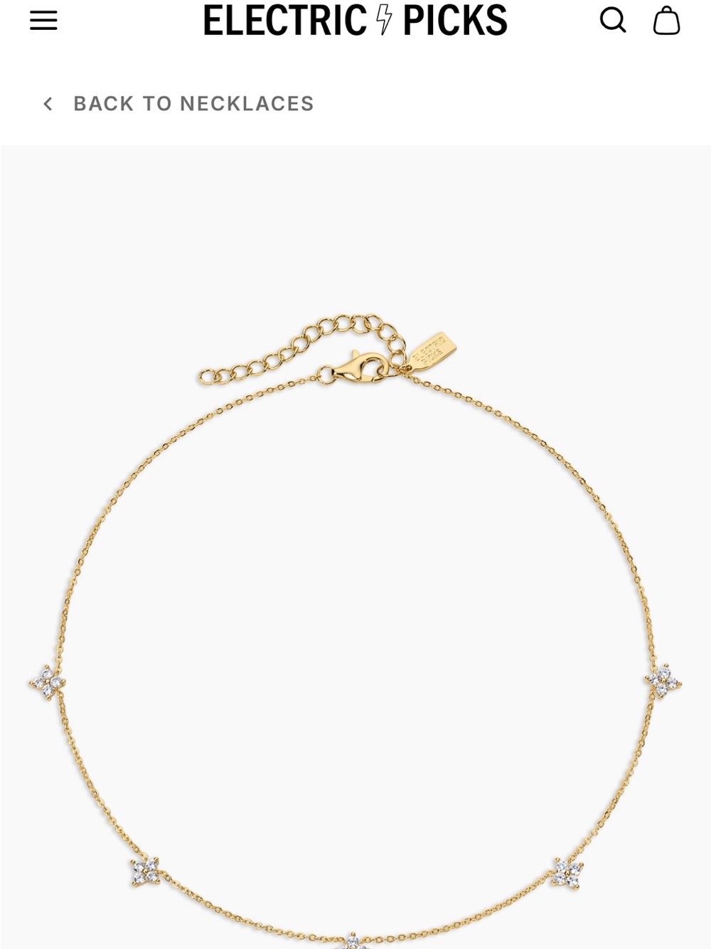 Electric  picks Gold Bella Delicate Necklace - Gold